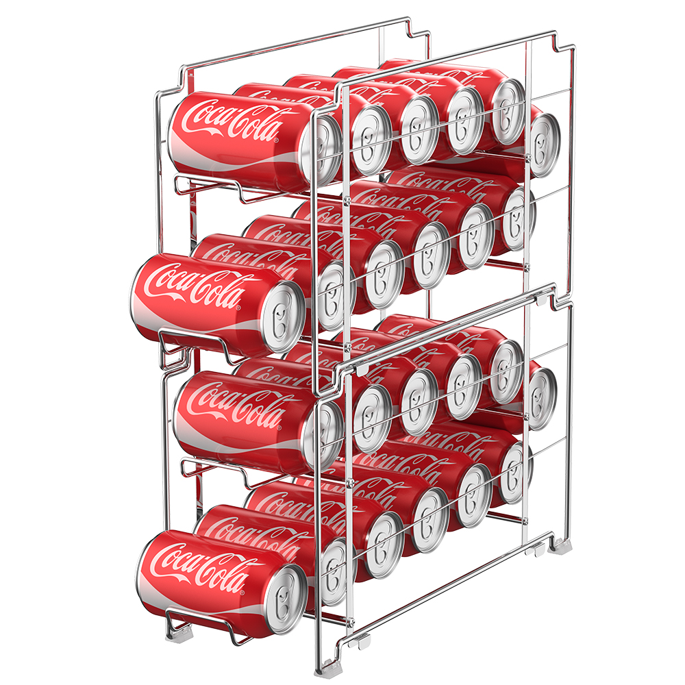 2 Pack Soda Can rack organizer Stackable Beverage Dispenser Rack Hold