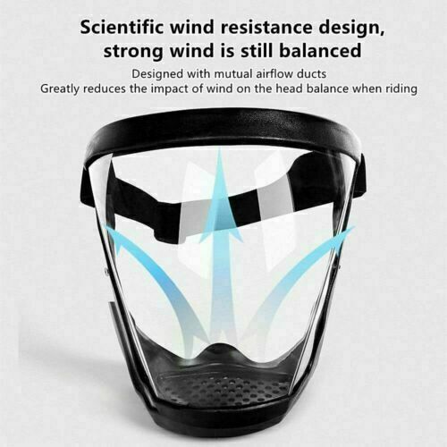Anti-Fog Full Face Shield – Transparent Safety Mask With Adjustable Strap – US Made Protective Cover