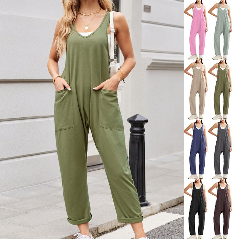 Women All In One Pajamas Long Sleeve Jumpsuit Pajamas V Neck