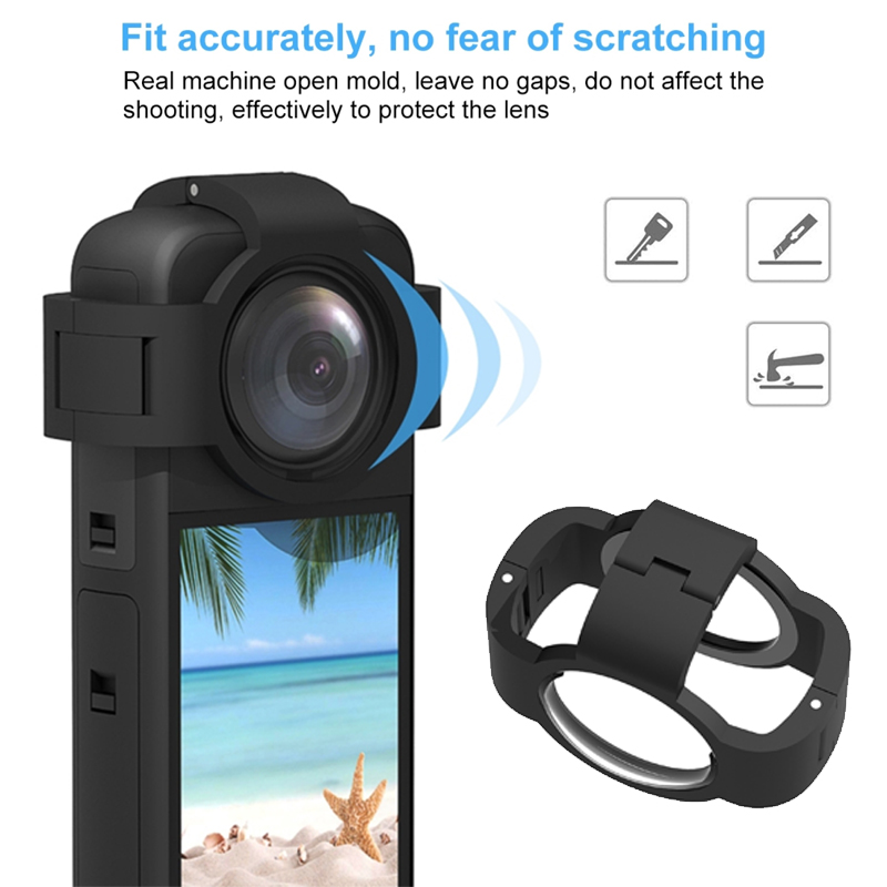 Insta360 X3 Lens Cap Protector + Protection Frame + Lens Guards For Insta 360 X3 Camera Protector Set Anti-scratch Accessories