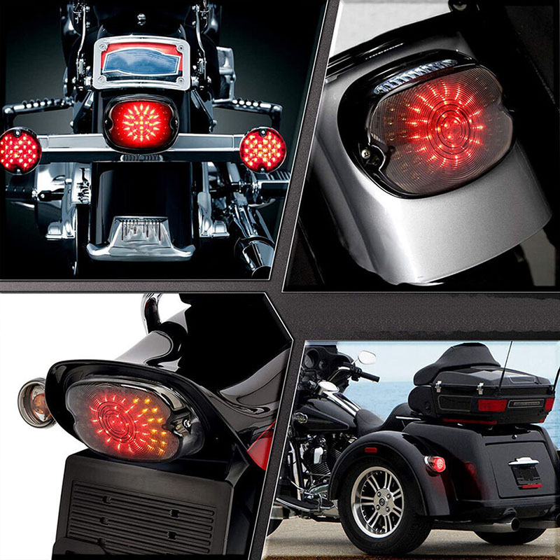 Smoke LED Tail Light Turn Signal Brake for Harley Dyna Sportster