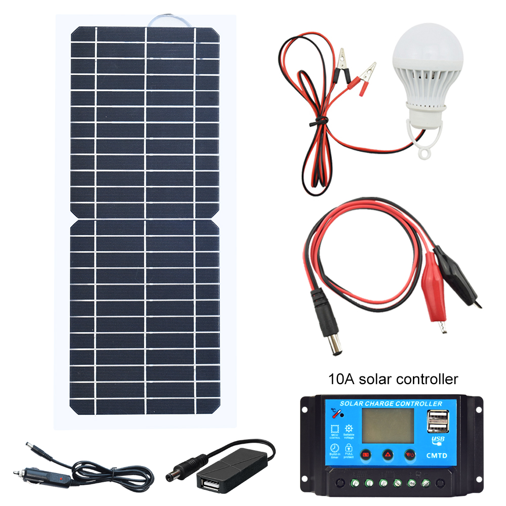 30 W 18 V Mono Panneau Solaire Système pour véhicules récréatifs voiture bateau home Camping 12 V batterie chargeur