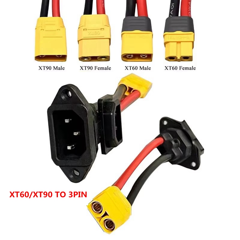 XT60/XT90 to C14 3pin Power Socket Wire 10AWG Male Female E-bike