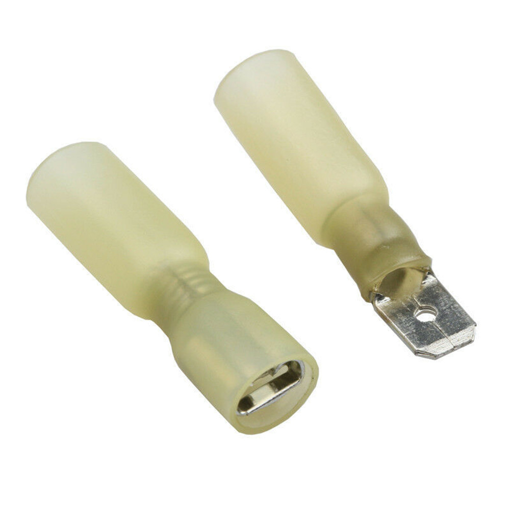 100PCS Male Female Spade Wire Connectors Waterproof Crimp Terminals Kit