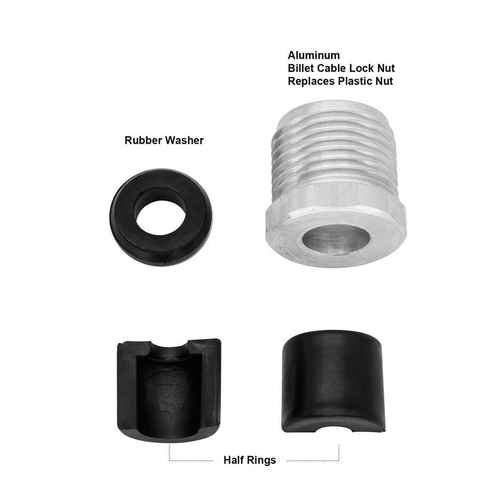 Steering Reverse Aluminum Cable Lock Nut Grommet Kit For Sea