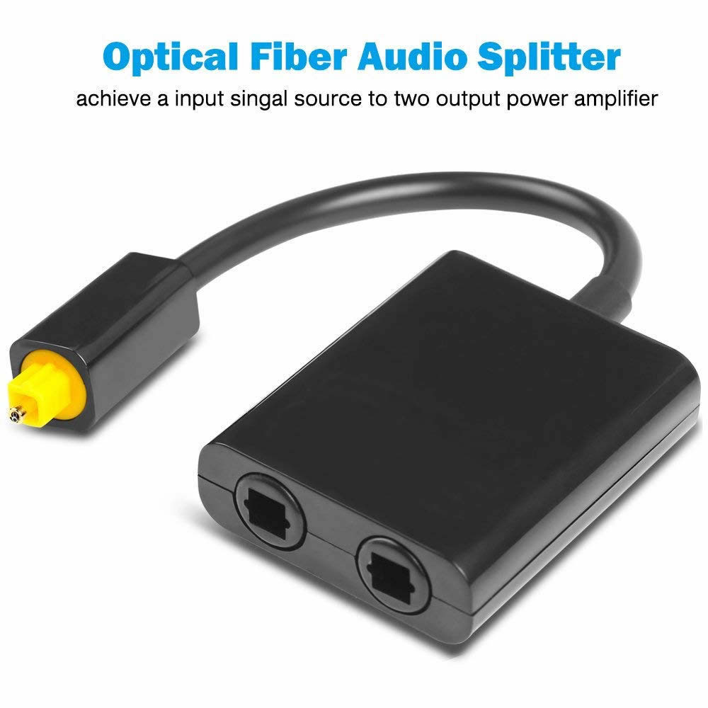 1 to 2 toslink fiber optic audio splitter