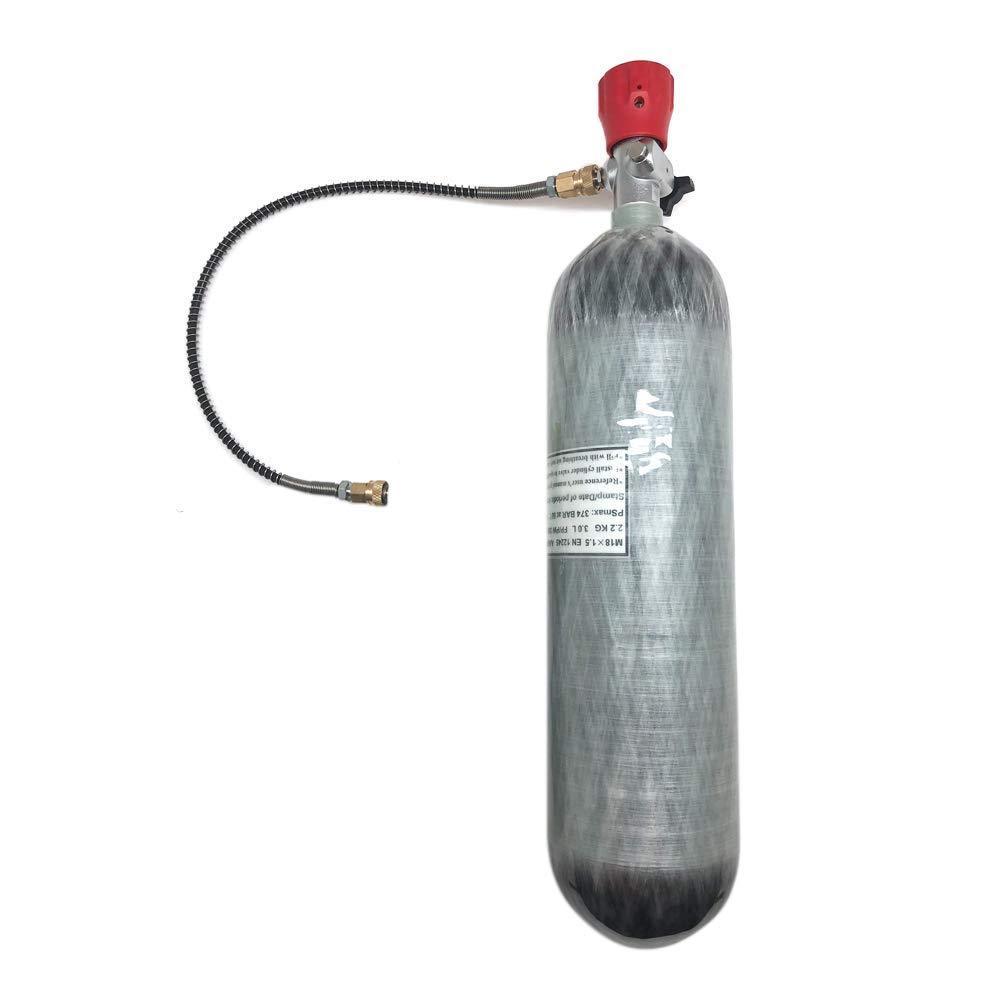 0.45L Aluminum Gas Bottle w/Regulator/Adjustable Valve For PCP Airsoft Paintball 