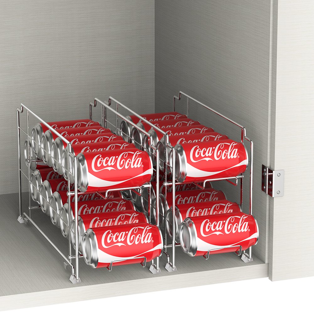 2 Pack Soda Can rack organizer Stackable Beverage Dispenser Rack Hold