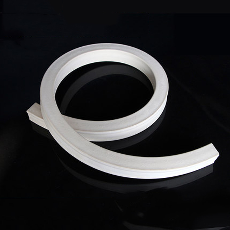 White Silicone Sponge Square Flat Strip Foamed Rubber Doors Windows