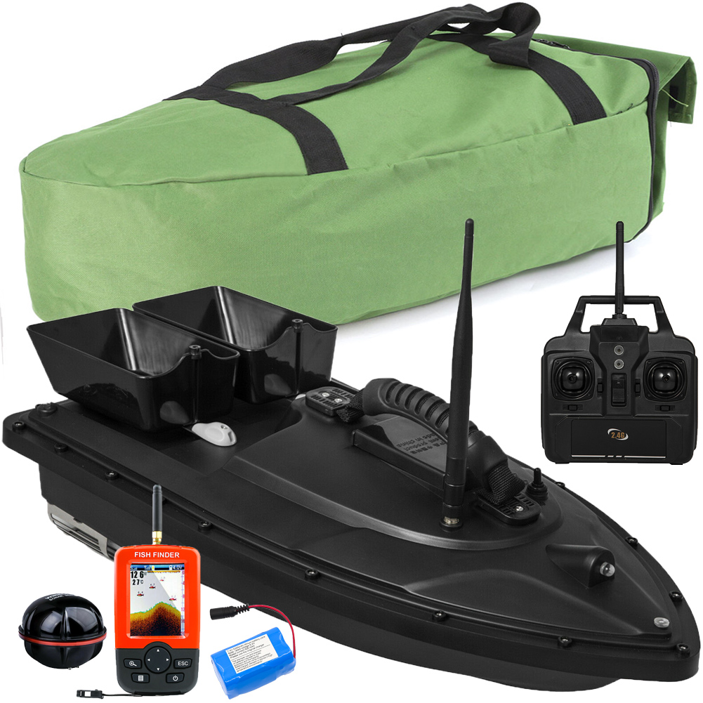 500M Wireless GPS Fishing Bait Boat,GPS LCD Fishfinder,Carry Bag,Batteries