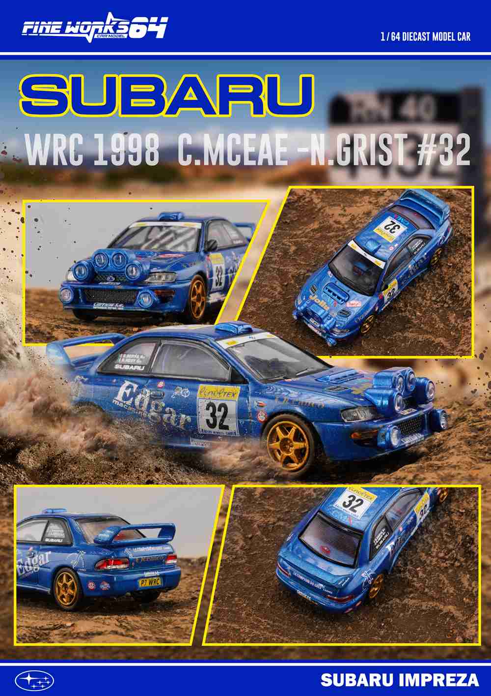 ミニカー AUTO ART (SUBARU NEW AGE IMPREZA WRC ) AUTO-28022] AUTOART 1/64 SUBARU NEW AGE IMPREZA WRC 2003 P
