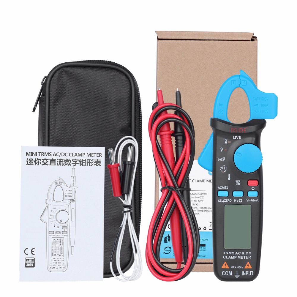 Test Measurement Inspection Bside 6000 Counts Digital Clamp Multimeter Ac Dc Voltage Current Ncv Test Y4j5 Test Meters Detectors