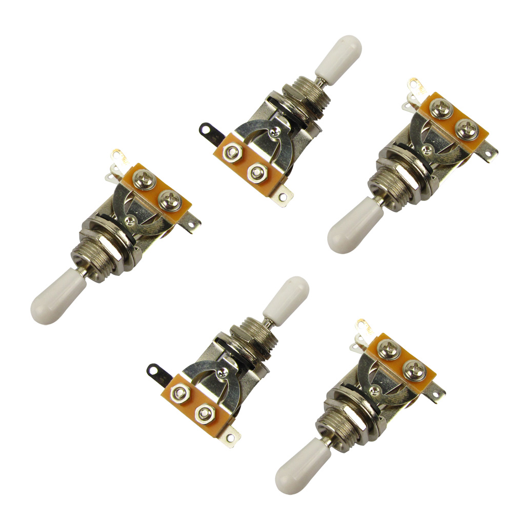 Set 5pcs White Top Guitar 3-Way Switch Toggle Switches for ...