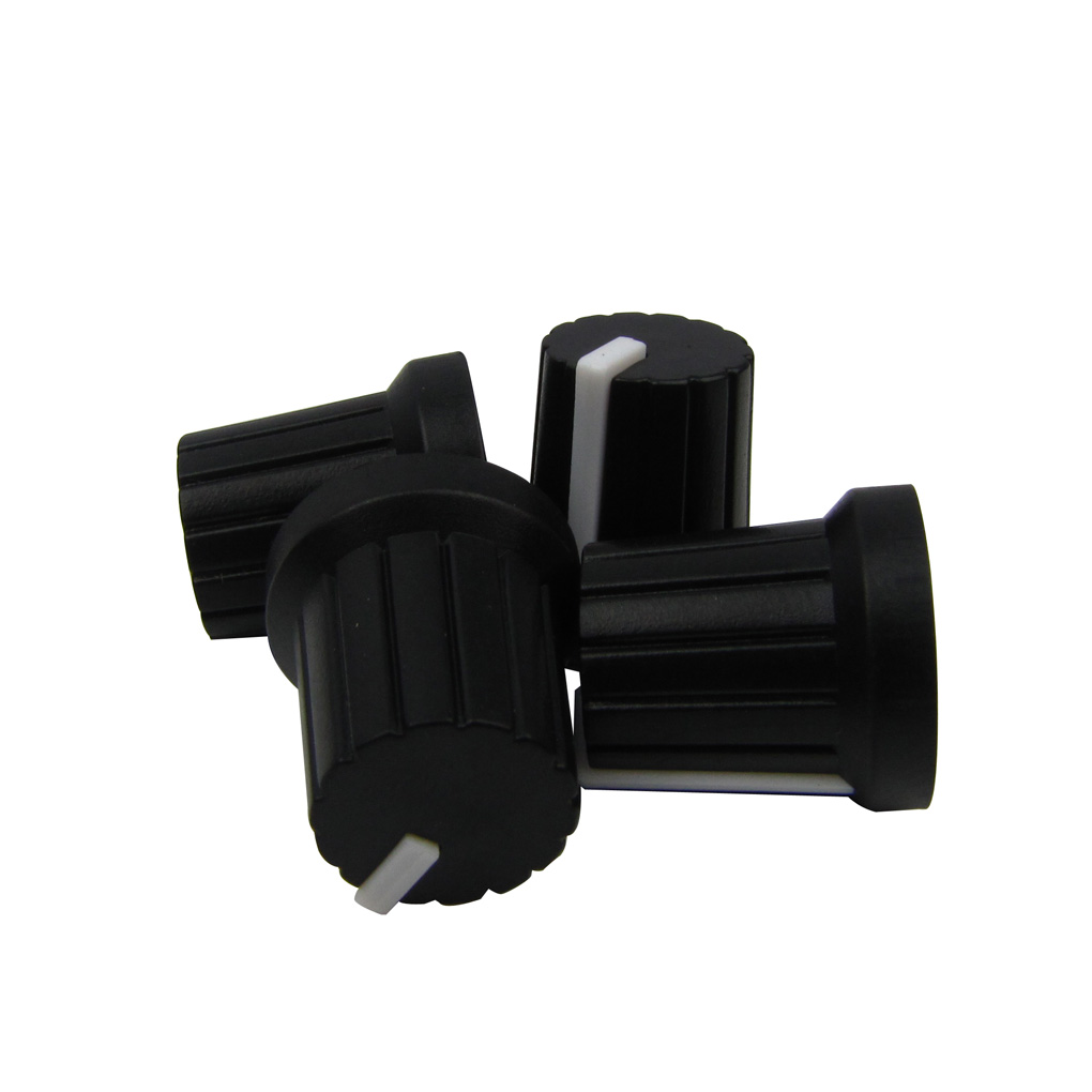 New 4PCS Guitar AMP Control Knobs DShaft Knobs Black and White
