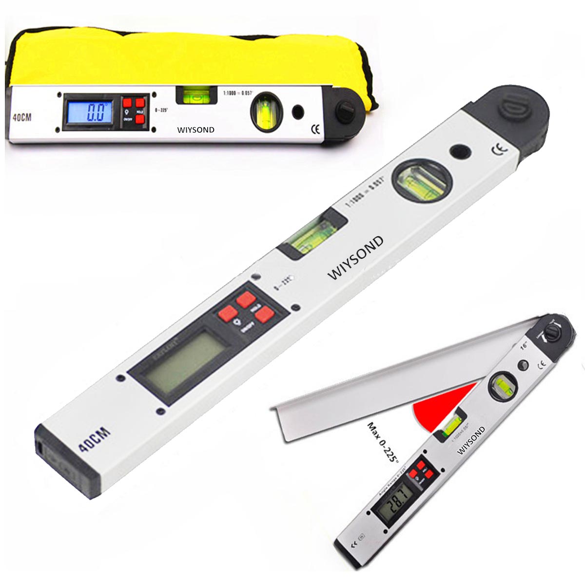 400mm 16inch Aluminum Angle SlopeSpirit Level Digital Angle Finder