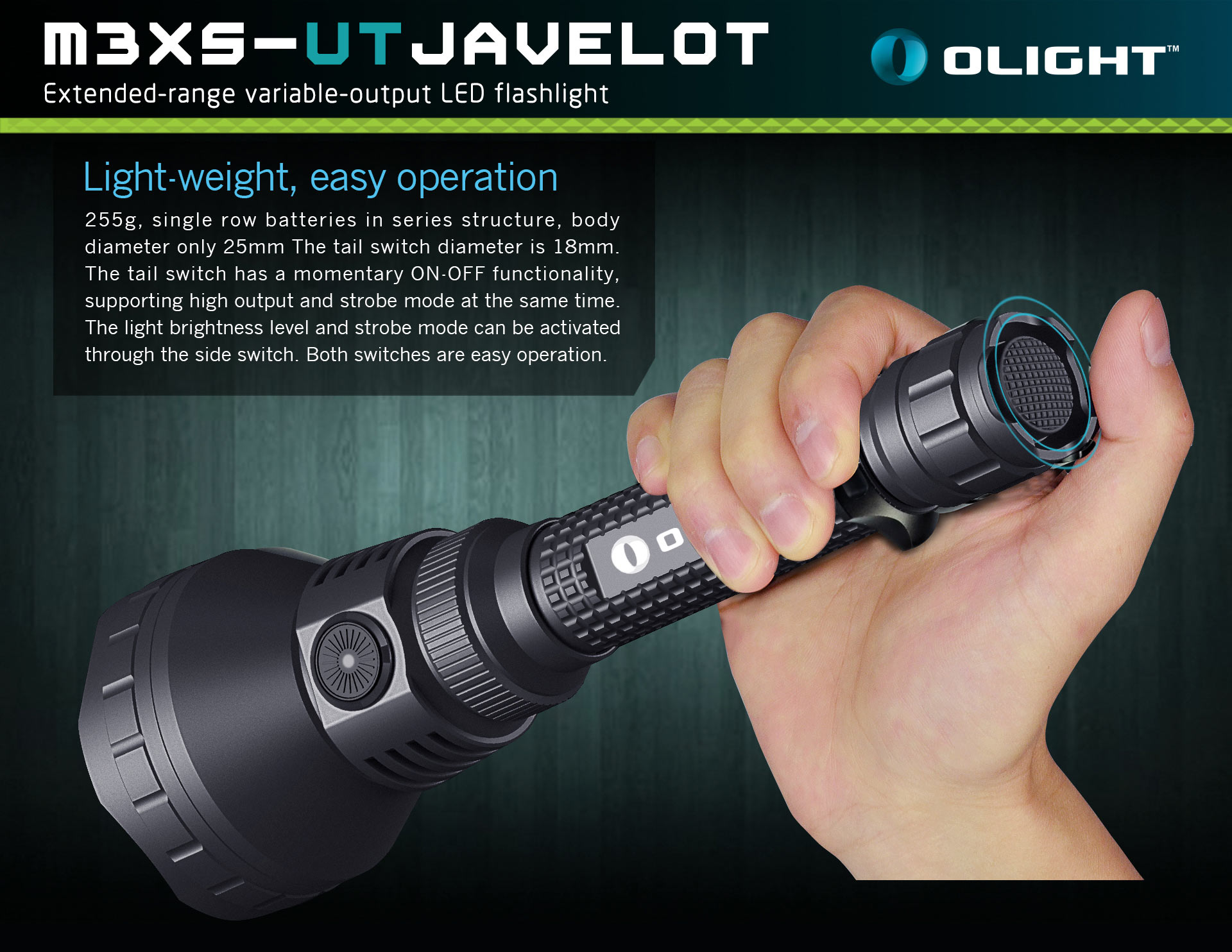 Olight M3XS UT Javelot LED Taschenlampe 1200 Lumen Fackel