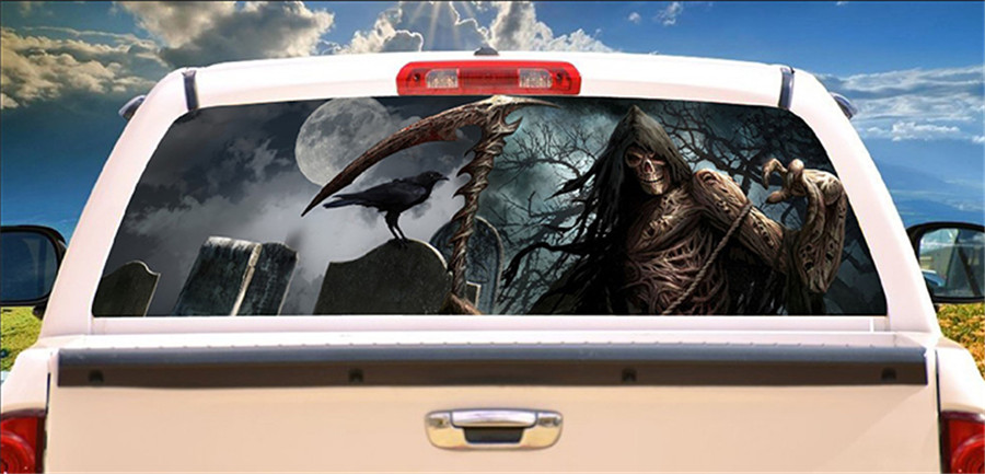 22 X 65 Grim Reaper Cemetery Truck Jeep Rear Window Graphic Decal Vinyl Sticker 6572430337116 9709