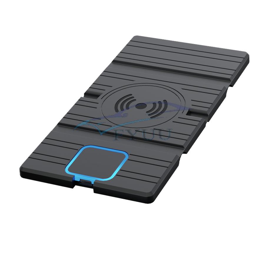 Black QI Wireless Car Phone Charger Pad AntiSkid Silicon Mat For