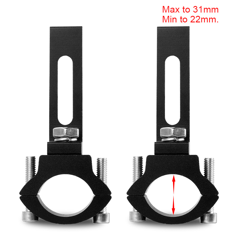 2X Motorcycle Mount Bracket Fork Clamp Holder Spot Fog Light Headlight 22mm-31mm - Foto 11