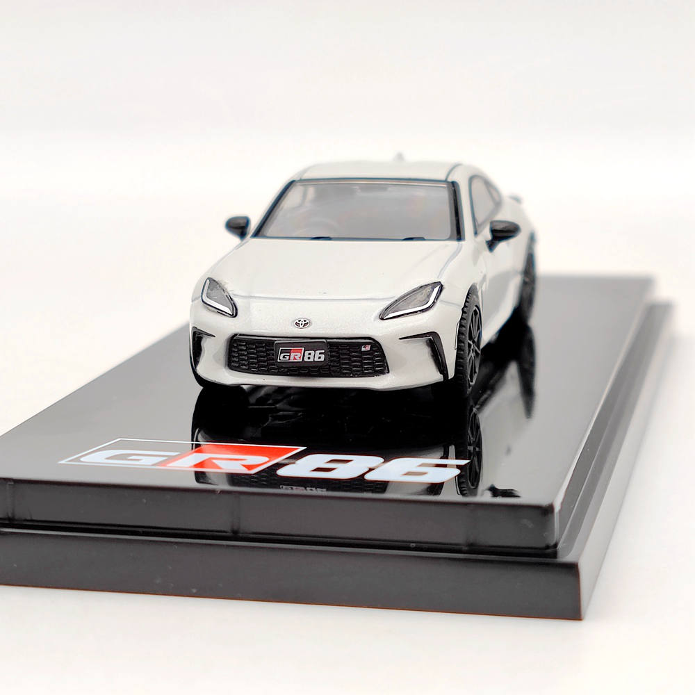 トヨタ GR86 ホワイトミニカー Hobby Japan 1/64 TOYOTA GR86 RZ 3BA-ZN8 White Diecast Model