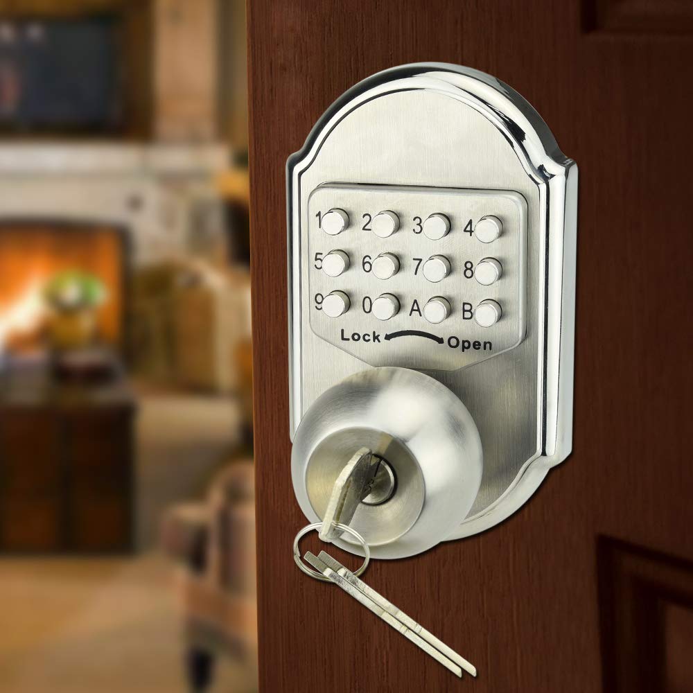 Keyless Mechanical Higher Security Deadbolt Door Lock 2 Keys