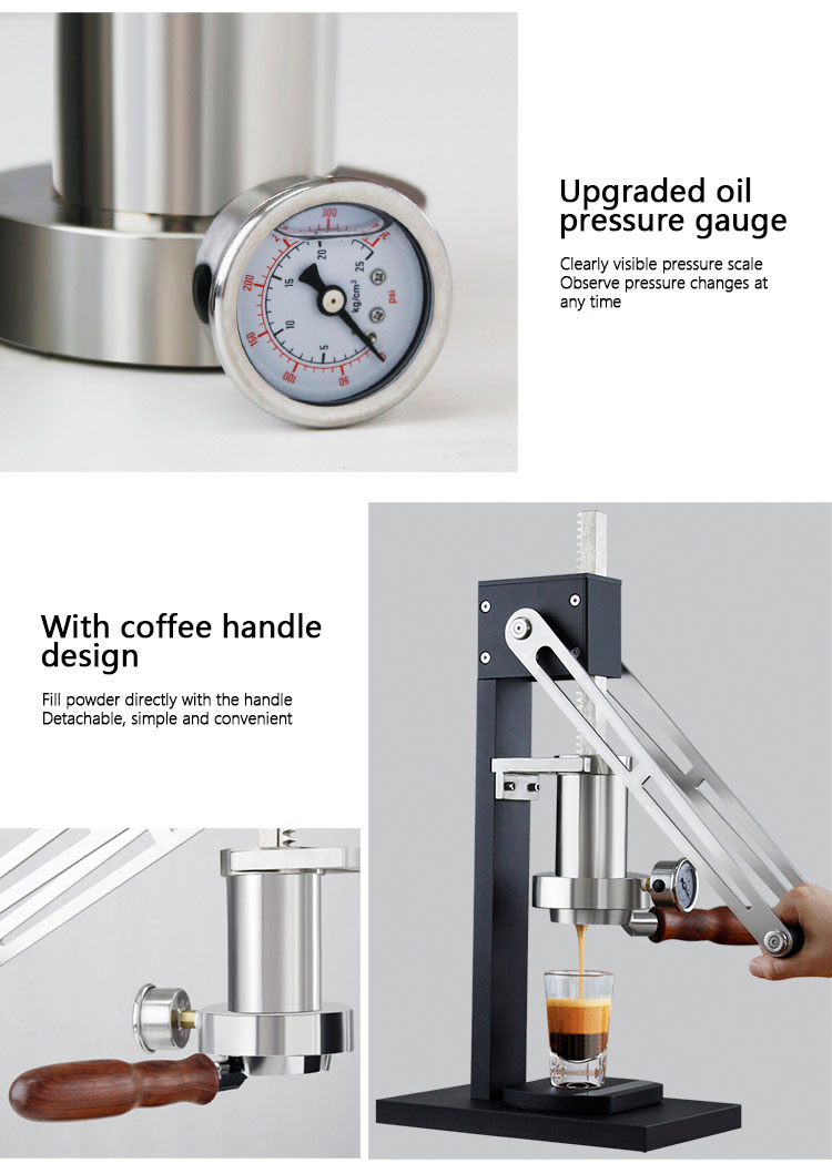 Pneumatic Coffee Machine Hand Espresso Maker 51mm Portafilter Camping Coffee