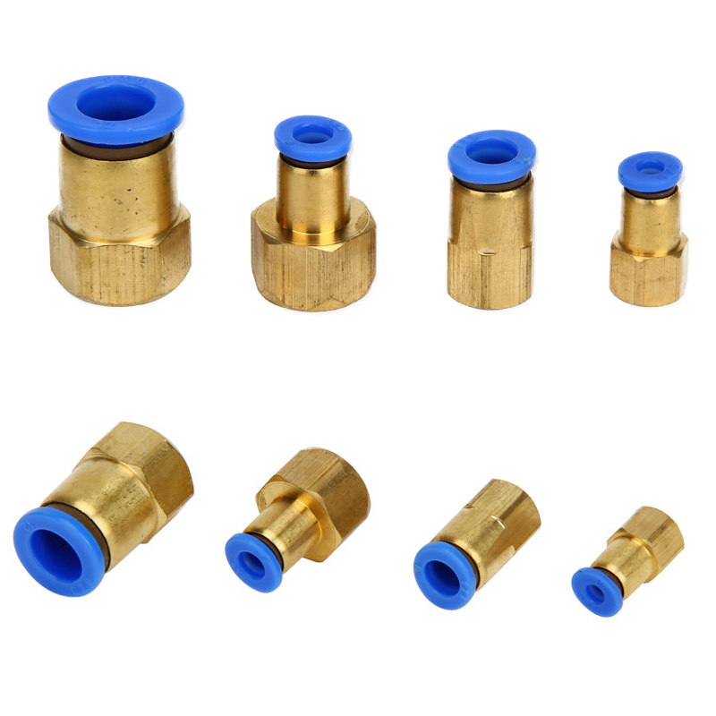 3//8-8mm Pneumatic Straight Female Stud thread to hose inline push fit connector