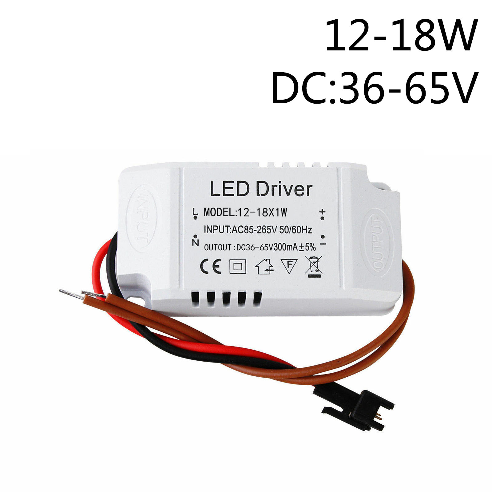 LED Driver 3W 12W 18W 36W Power Supply Transformer AC 110V 220V DC 12V 24V  300ma