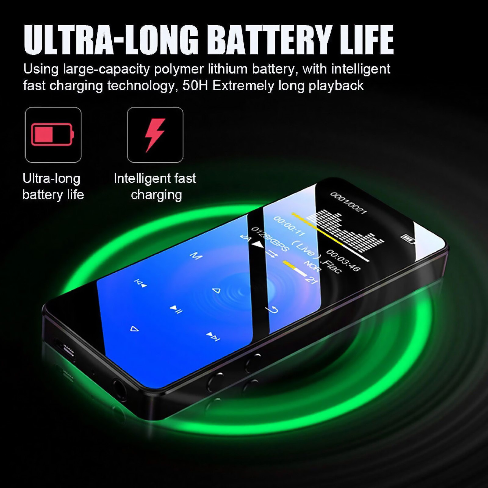5.0 Bluetooth MP4/MP3 Player Enjoy direct playback of videos in