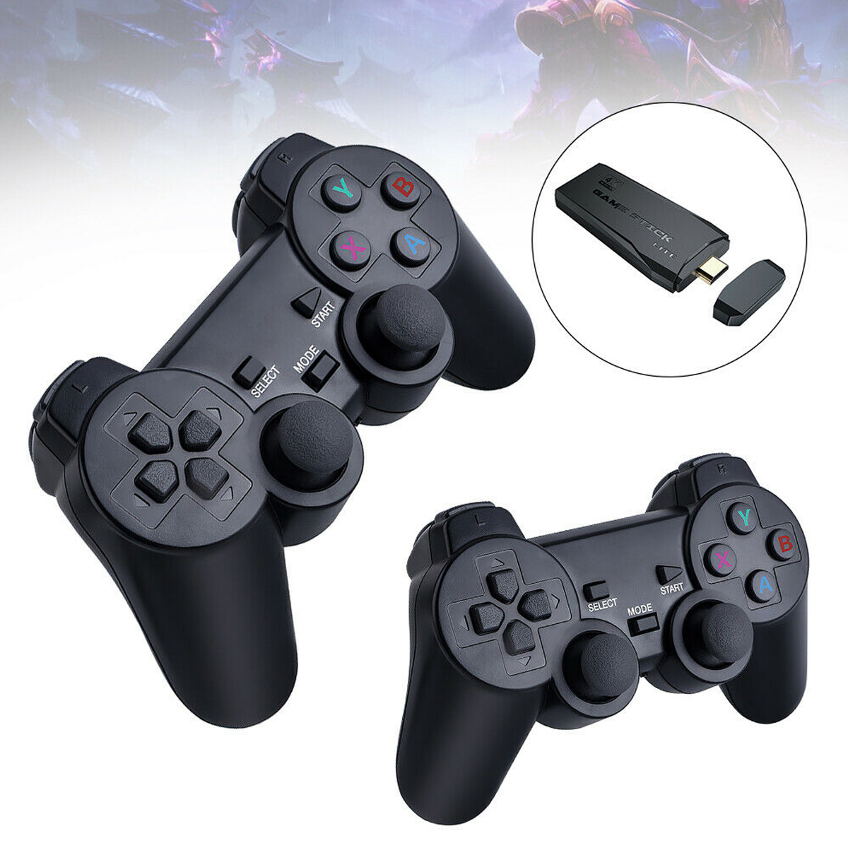Console Retro Game Stick 4K Con 64GB E 20000 Giochi Integrati - 2 Controller Wireless HDMI
