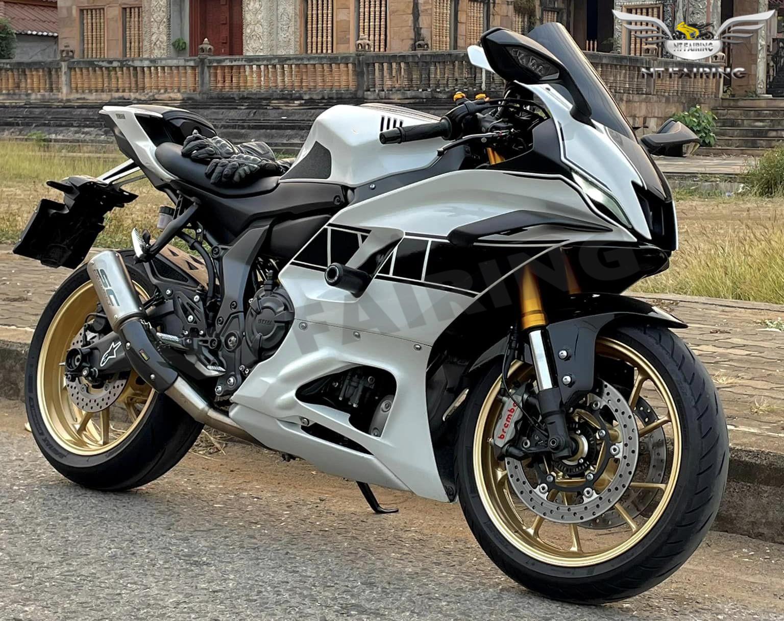 MS White Black Fairing Fit for YAMAHA 2022-2024 YZF R7 Injection