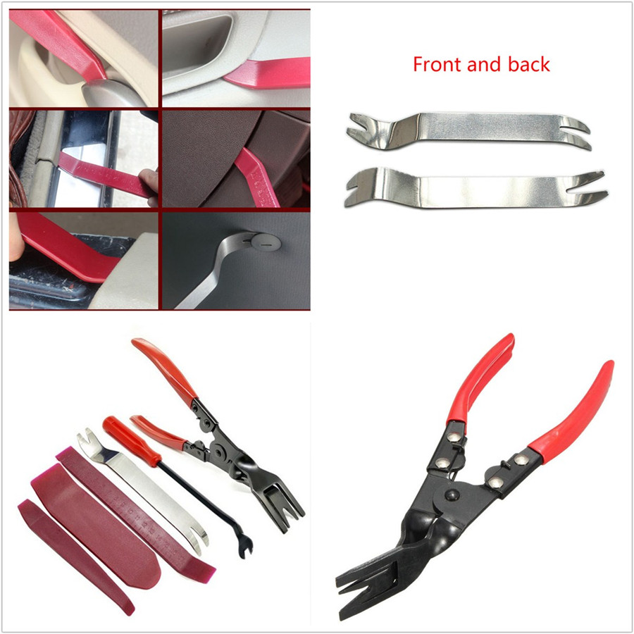 6 Pcs Portable Car SUV Trim Clip Fastener Removal Tool Door Panel Pry
