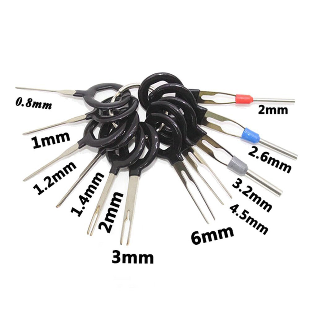 11PC Terminal Removal Car key Tool Wiring connector Pin Release Extractor Puller