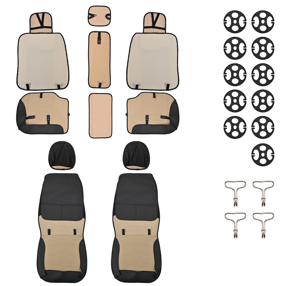 Custom Fit Car Accessories Seat Covers For 5 Seats Full Set Top Quality Leather Specific For Audi A4 A6 A3 Q5 Q7 TT A7 Q3