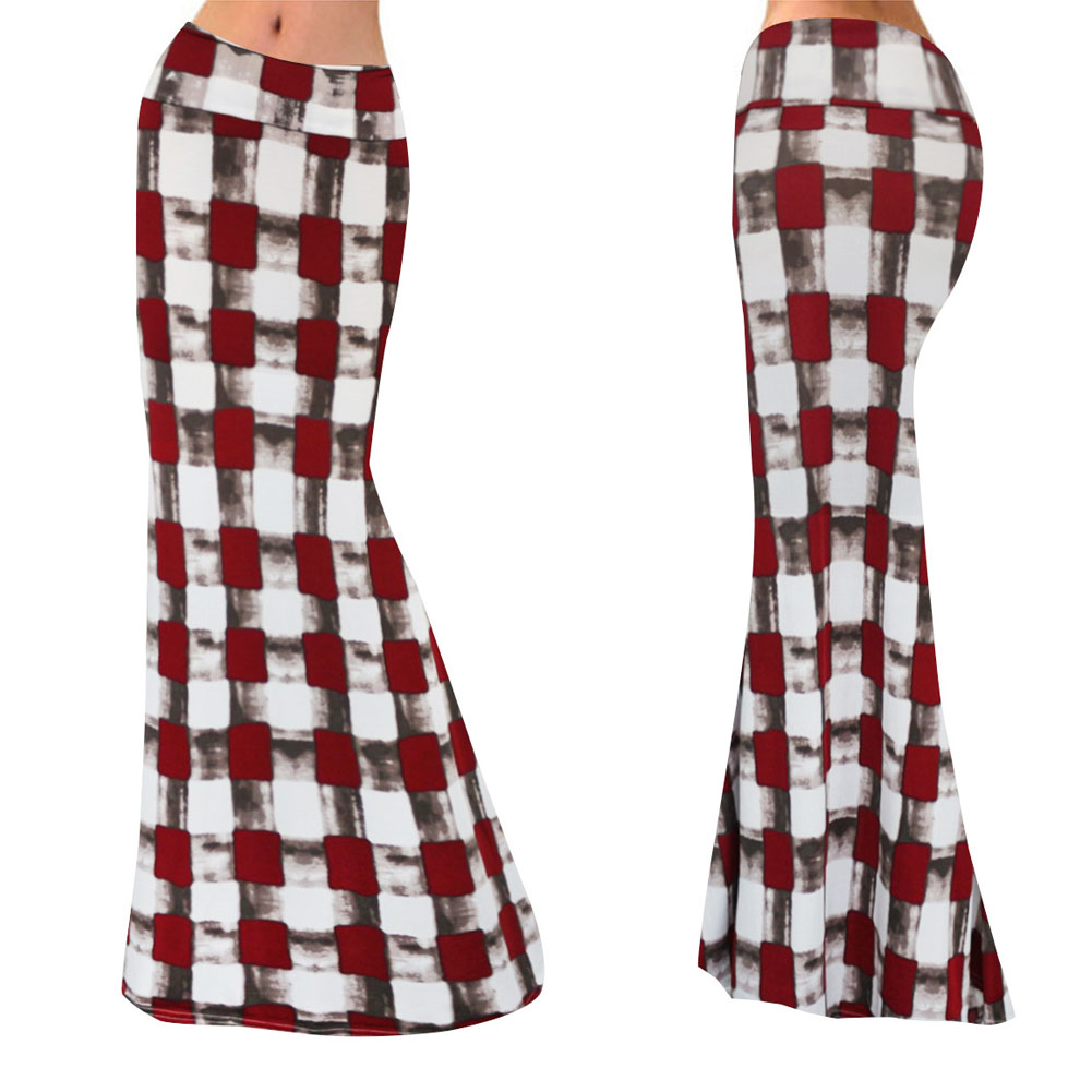 Mesdames Femmes imprimé taille haute long gypsy robe jupe longue frankie jupe