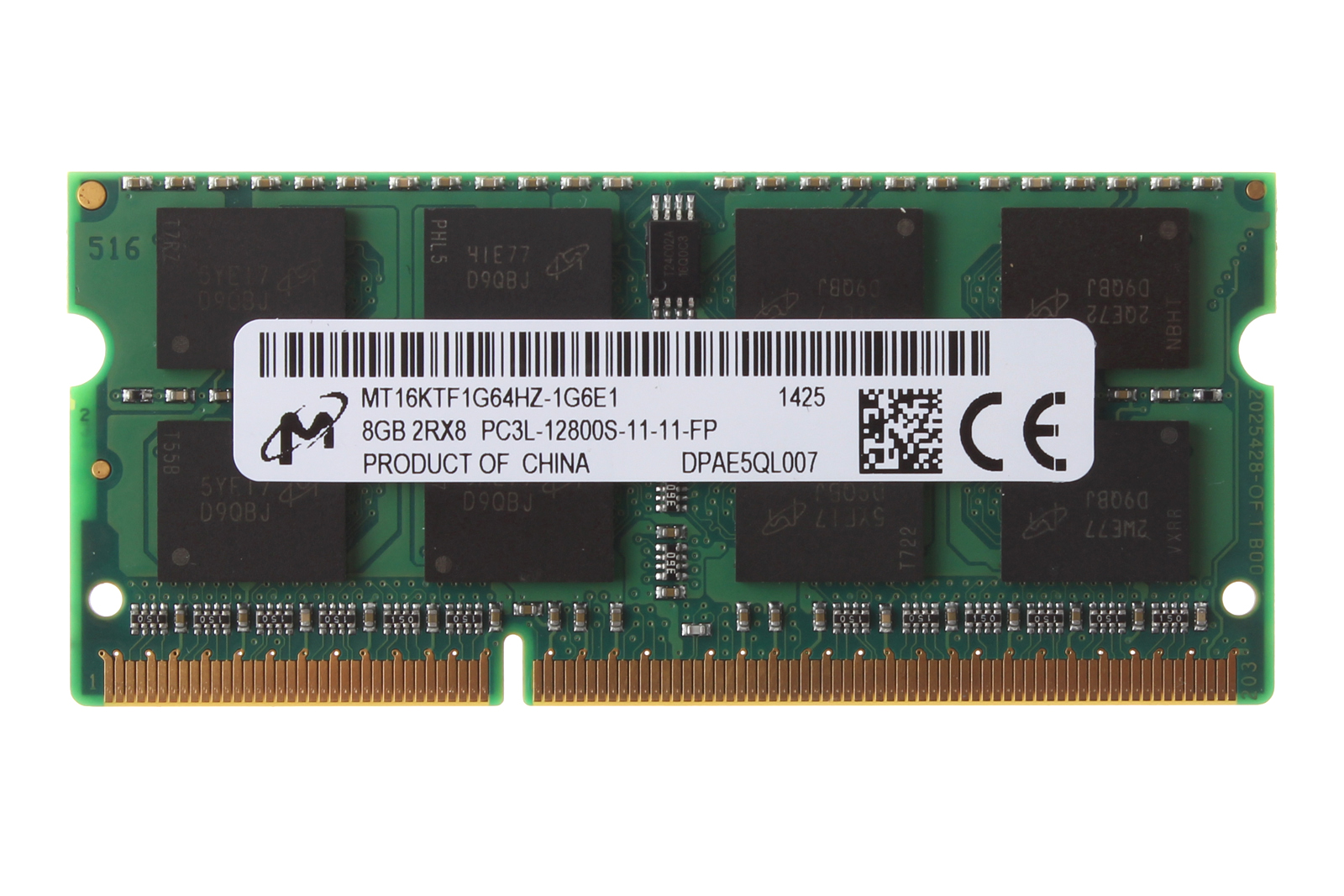 Micron 16GB 8GB 2RX8 DDR3L 1600MHz PC3L-12800S 204PIN SODIMM Laptop Memory | Inox Wind