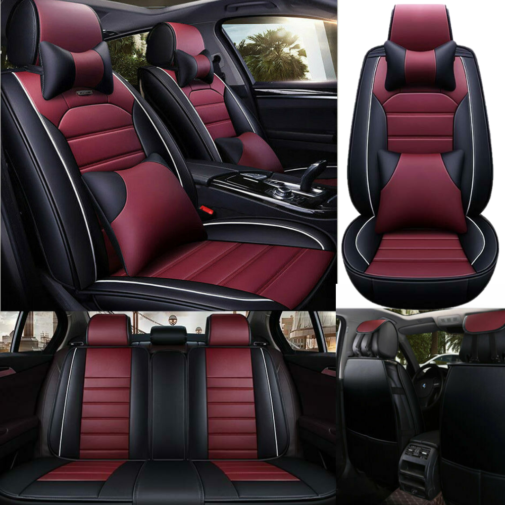 Pu Leather Car Seat Covers Protect Cushion 5 Sit Frontandrear Interior Accessories Ebay