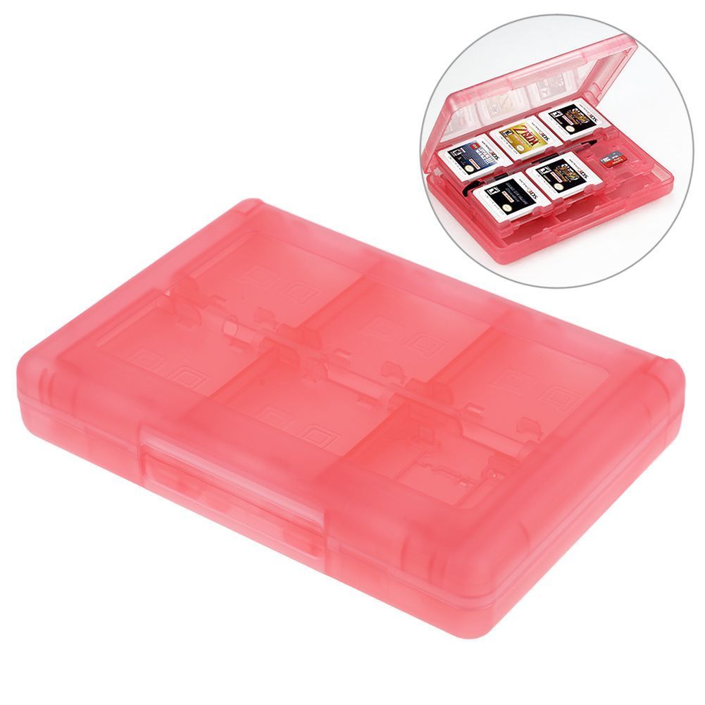 28-in-1 Gamekaart Opbergcase – Stevige Kunststof Draagtas Voor 3DS, DSI, DS, SD- En TF-kaarten, Inclusief Pennen – Blauw