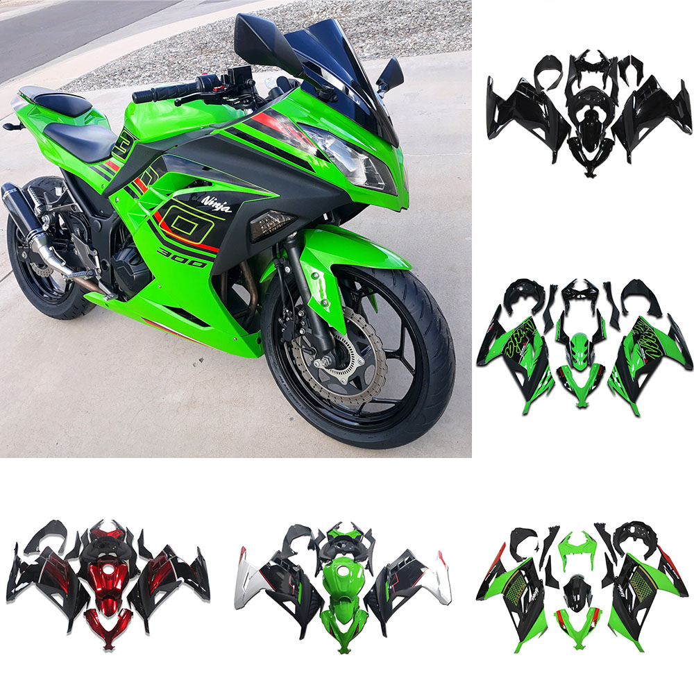 MC緑黒フェアリングFit for Kawasaki Ninja 2016 2017 2018 2019 2020