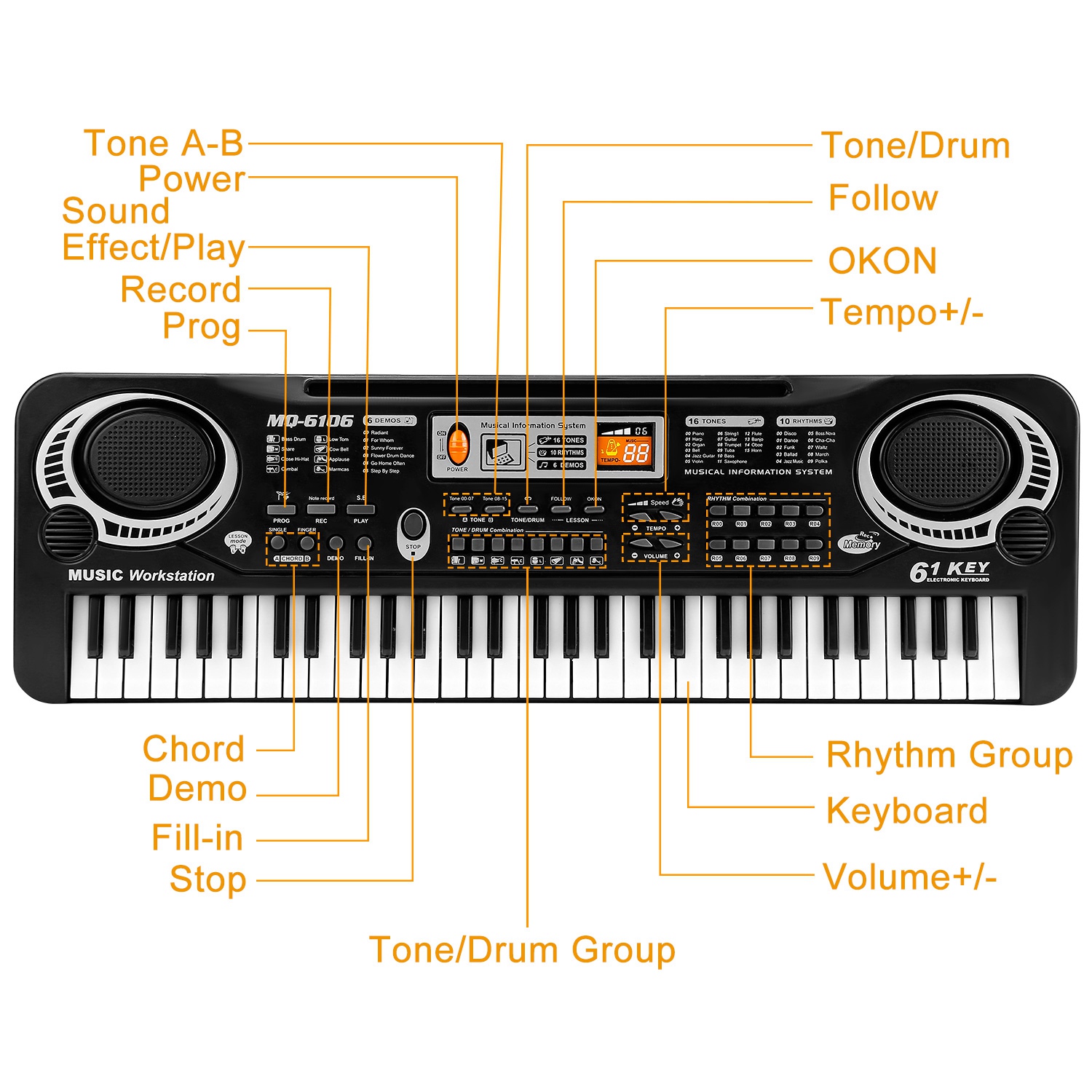 ♯♯ 61-Key Keyboard @ SharperImage.com