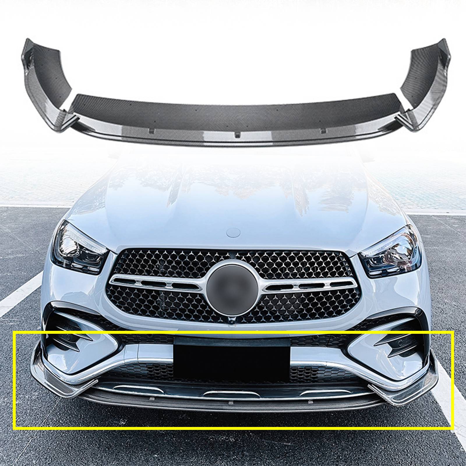 For Benz GLE Coupe AMG W167 C167 2024+ Front Lip Diffuser Spoiler