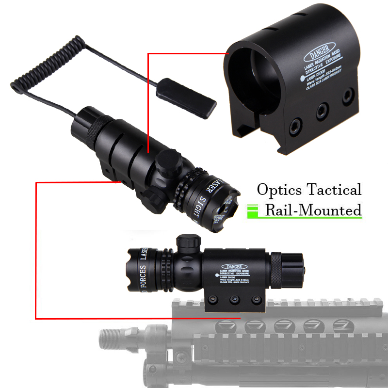 Gewehr Taschenlampen Jagd Fackel Lampe Grüner Dot Laser Mit Schienen Berg