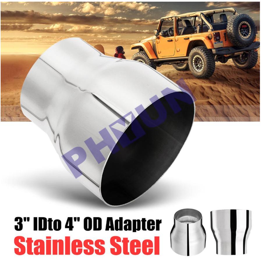 1pcs 3 Id To 4 Od Exhaust Pipe Adapter Reducer Connector 304 Stainless Steel Ebay