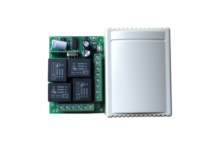 12V 4CH 433Mhz Funk Empfänger Relais Schalter Garagentor mit 4X