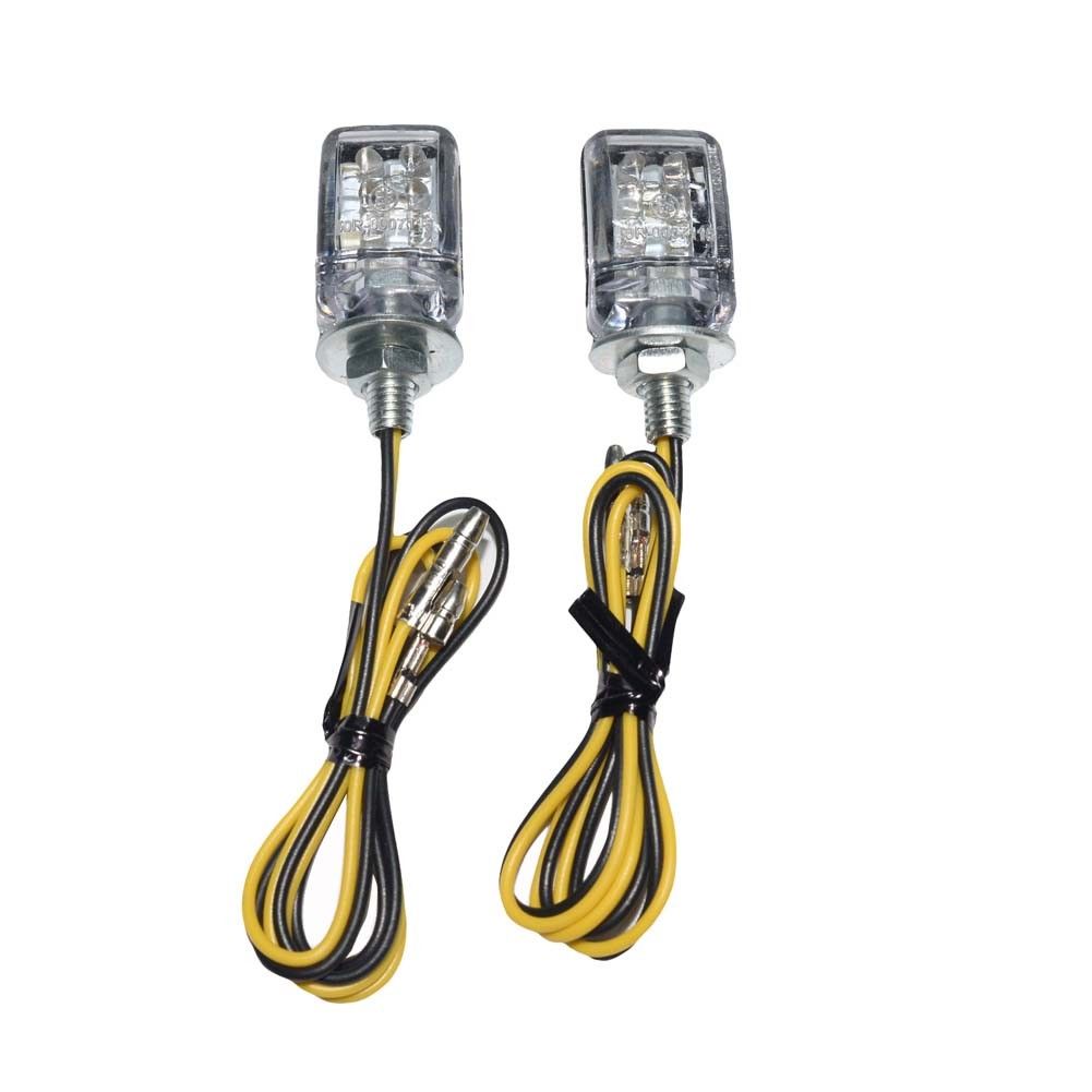 LED Black Micro Mini Tiny Motorcycle Small Indicators Turn Signals MotorBike rty