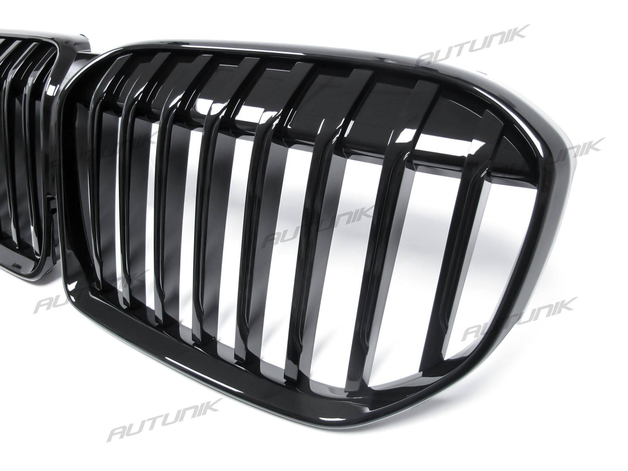 Fit 2020-2022 BMW 7 Series LCI G11 G12 Front Kidney Grille Grill Gloss Black