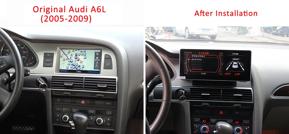 12.3 inch Screen for Audi A6 2005-2009 Carplay Android 13 Headunit