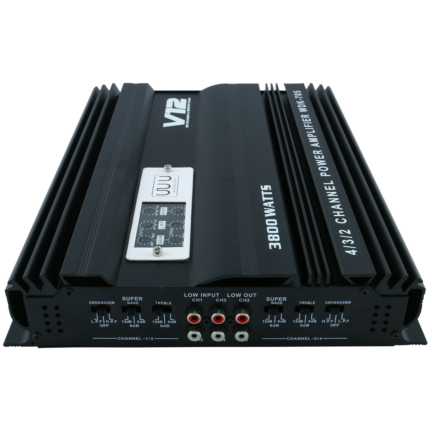 3800W Watt 4 Channel Class AB Stereo HiFi Car Amplifier Audio Power Amp