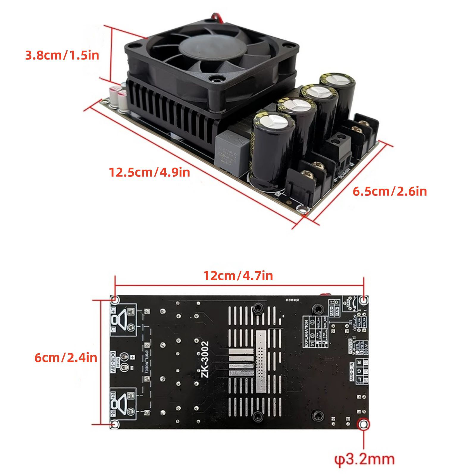 ZK-3002 Digital Amplifier Board With Original TPA3255Power