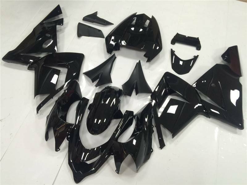 FT Injection Glossy Black New Fairing Kit Fit for Kawasaki